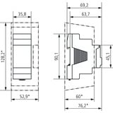 Theben SELEKTA 171 top3 RC, Zeitschaltuhr Astro-Zeitschaltuhr, Wochenprogramm, DCF-/GNSS-Antennenanschluss, 1 Kanal