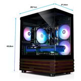 Thermaltake FTW V170 Ultra Arc B580, Gaming-PC schiefer/holz, Windows 11 Pro
