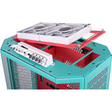 Thermaltake The Tower 600 Mint Strawberry, Tower-Gehäuse mint/rot, Tempered Glass x 3