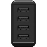 goobay 4-fach USB-Ladegerät (30W) schwarz schwarz