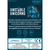 Asmodee Unstable Unicorns  - Drachen Erweiterungsset, Kartenspiel Erweiterung