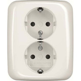 Busch-Jaeger Schutzkontakt Doppelsteckdose 202 EUJB-214 weiß, Retail