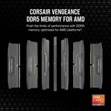Corsair DIMM 32 GB DDR5-6000 (2x 16 GB) Dual-Kit, Arbeitsspeicher schwarz, CMK32GX5M2B6000Z28, Vengeance, INTEL XMP, AMD EXPO