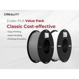 Creality Ender-PLA Filament Value Pack Weiß/Grau, 3D-Filament 2 kg, 1,75 mm, auf 2 Rollen
