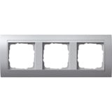 Gira Abdeckrahmen dreifach mit Zwischenrahmen, Abdeckung aluminium, Retail