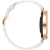 Huawei Watch GT4 41mm (Aurora-B19L), Smartwatch gold/weiß, weiß-braunes Lederarmband