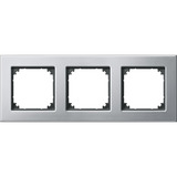 Merten Metallrahmen dreifach Rahmen waagerecht und senkrecht montierbar platin, Retail