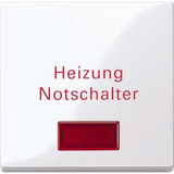 Merten Wippe Ausschalter mit Kontrollfenster für Heizung Notschalter weiß (glänzend), Retail