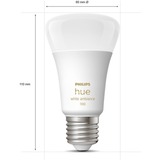 Philips Hue White Ambiance Starter-Kit E27, LED-Lampe drei Lampen, eine Hue-Bridge, ein Dimmschalter, ersetzt 60 Watt