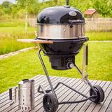 RÖSLE Kugelgrill No.1 F60 AIR PRO VARIO+, Holzkohlegrill schwarz (matt), Ø 60 cm