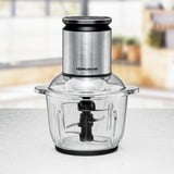 Rommelsbacher Multi-Zerkleinerer MZ 600 edelstahl/schwarz, 600 Watt, Glasbehälter 2 Liter