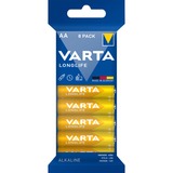 Varta Longlife, Batterie 8 Stück, AA