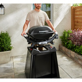 Weber Gasgrill Q 2200N mit Premium-Rollwagen schwarz, 4,10 kW, mit Seitentischen