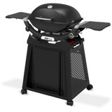 Weber Gasgrill Q 2200N mit Premium-Rollwagen schwarz, 4,10 kW, mit Seitentischen