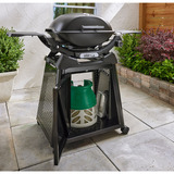 Weber Gasgrill Q 2200N mit Premium-Rollwagen schwarz, 4,10 kW, mit Seitentischen