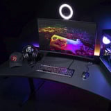 Arozzi Arena Gaming Desk, Gaming-Tisch dunkelgrau, Large - Gunmetal - Dark Grey