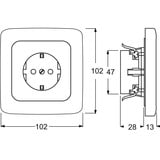 Busch-Jaeger Steckdose Unterputz weiß, Retail