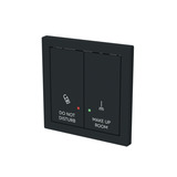 Busch-Jaeger Wippe zwei-fach mit Bedruckung Do Not Disturb Make Up Room schwarz, Retail