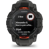 Garmin Instinct 3 Solar - 50 mm, Smartwatch Kohle/ Schwarz, Silikon-Armband
