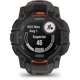 Garmin Instinct 3 Solar - 50 mm, Smartwatch Kohle/ Schwarz, Silikon-Armband