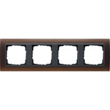 Gira Abdeckrahmen vierfach mit Zwischenrahmen dunkelbraun, Retail