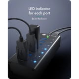 ICY BOX IB-AC618a, USB-Hub schwarz