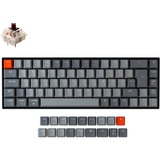 Keychron K6, Gaming-Tastatur schwarz/grau, DE-Layout, Gateron Brown, Hot-Swap