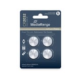 MediaRange Lithium Knopfzellen, CR2032|3V, 4er Pack, Batterie 4 Stück