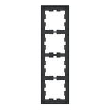 Merten Rahmen vierfach schwarz, Retail