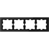 Merten Rahmen vierfach schwarz, Retail