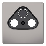 Merten Zentralplatte für Antennensteckdosen, Abdeckung grau, Retail