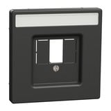 Merten Zentralplatte rechteckiger Ausschnitt für System Design mit Beschriftungsfeld, Unterputz anthrazit, Retail