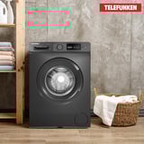 Telefunken W-7-1400-A-DI, Waschmaschine schwarz/inox