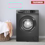 Telefunken W-7-1400-A-DI, Waschmaschine schwarz/inox