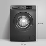 Telefunken W-7-1400-A-DI, Waschmaschine schwarz/inox