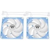 Thermaltake CT120 ARGB Sync PC Cooling Fan Hydrangea Blue, Gehäuselüfter hellblau, 2er Pack, ohne Controller, 120 mm