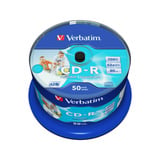 Verbatim CD-R 700 MB, CD-Rohlinge 52fach, 50 Stück
