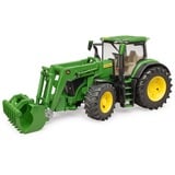 bruder 03151 John Deere 7R 350 mit Frontlader, Modellfahrzeug grün