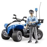 bruder 63010 Polizei-Quad mit Polizist und Ausstattung, Modellfahrzeug blau/weiß