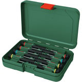 Bosch Heimwerken & Garten Präzisions-Schraubendreher Set, 8 teilig grün/schwarz, Schlitz, Sechsrund und Kreuzschlitz
