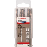 Bosch Metall-Spiralbohrer HSS-Co, Ø 5,5mm 10 Stück, Arbeitslänge 57mm