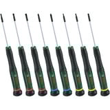 Bosch Präzisions-Schraubendreher Set, 8 teilig grün/schwarz, Schlitz, Torx und Kreuzschlitz