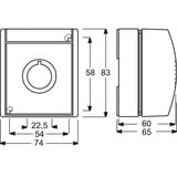 Busch-Jaeger Leergehäuse alpine weiß gelb, Retail