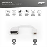Digitus DisplayPort Adapterkabel weiß, mini DP - DP