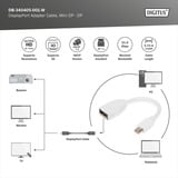 Digitus DisplayPort Adapterkabel weiß, mini DP - DP