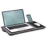 Digitus Notebook Tisch / Arbeitsplatz, bis 17" grau, Handy-Slot und Mauspad