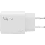 Digitus USB GaN Ladegerät 30W, 1x USB-C, 1x USB-A weiß