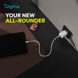 Digitus USB GaN Ladegerät 30W, 1x USB-C, 1x USB-A weiß
