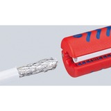 KNIPEX Abisolierwerkzeug für Koax-Kabel 16 60 100 SB , Abisolier-/ Abmantelungswerkzeug mit Öffnungsfeder und Sperrklinke