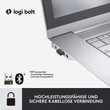 Logitech Signature K650 Combo for Business, Desktop-Set weiß, DE-Layout, Plunger, Logi Bolt, Bluetooth, für Windows/macOS/Chrome OS/Linux/iPadOS/Android